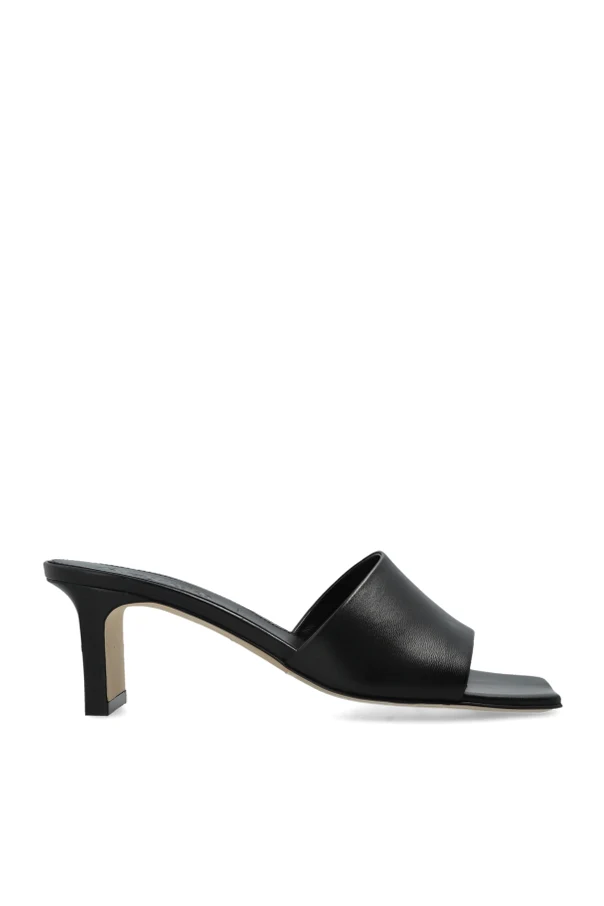 BLACK 'Jessie' heeled slides
