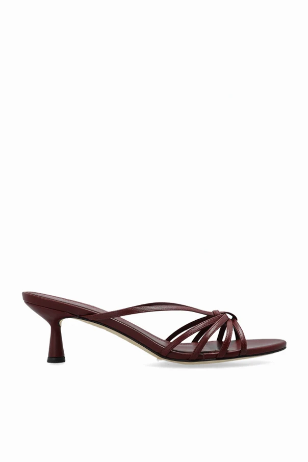 BURGUNDY Heeled mules 'Abby'