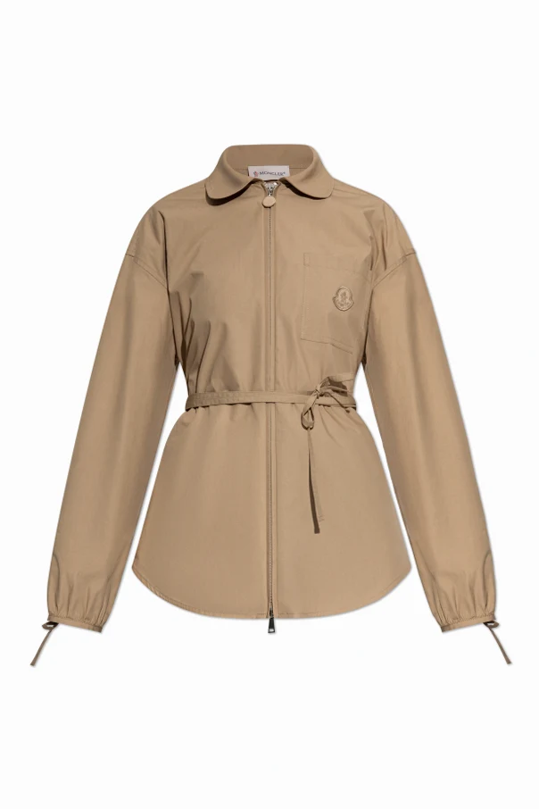 beige Shirt with logo patch