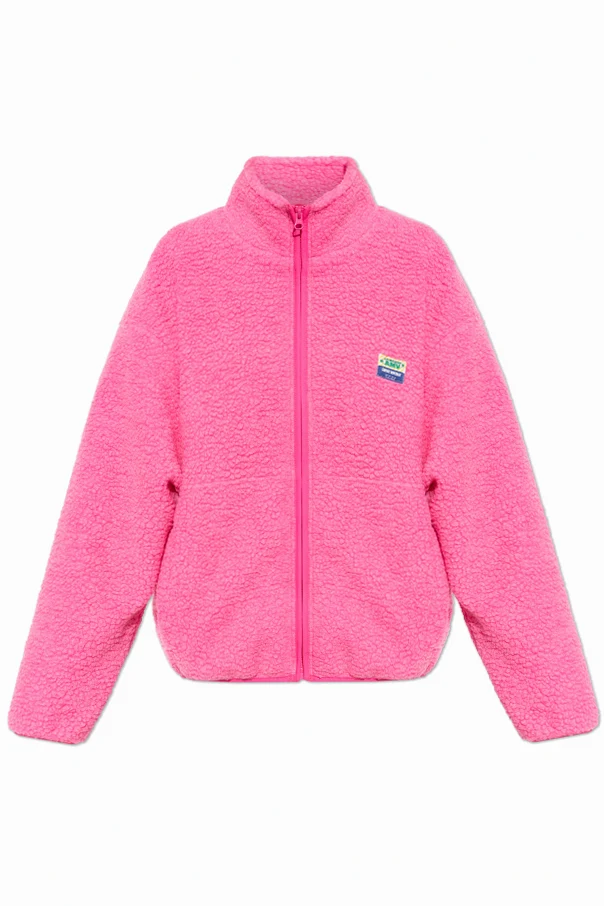 PINK Fleece jacket with stand-up collar