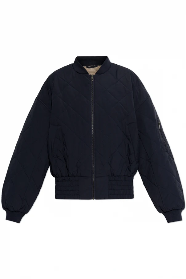 NAVY BLUE Quilted bomber jacket