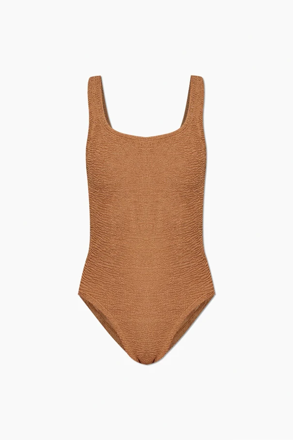 BROWN One-piece swimsuit ‘Square Neck’