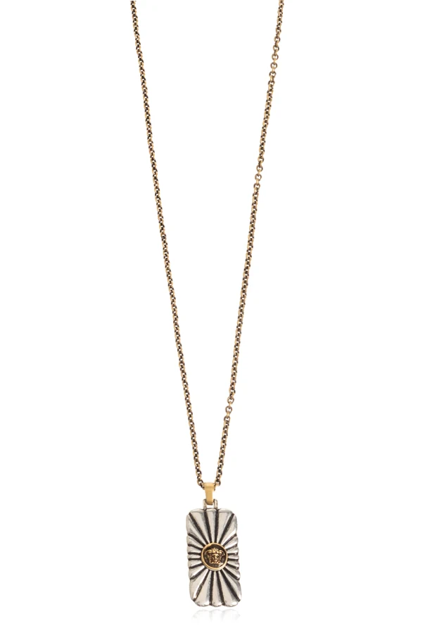 GOLD Brass necklace with pendant