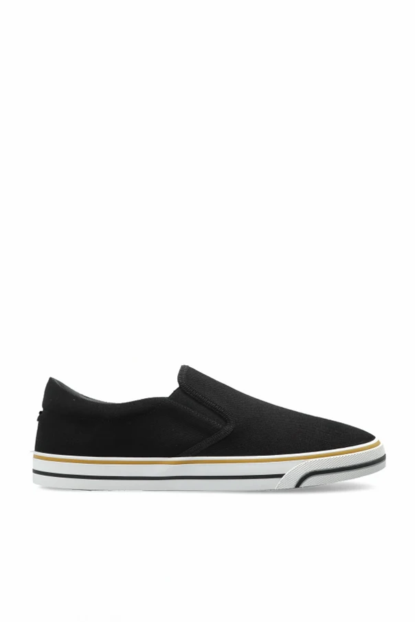BLACK Slip-on sports shoes