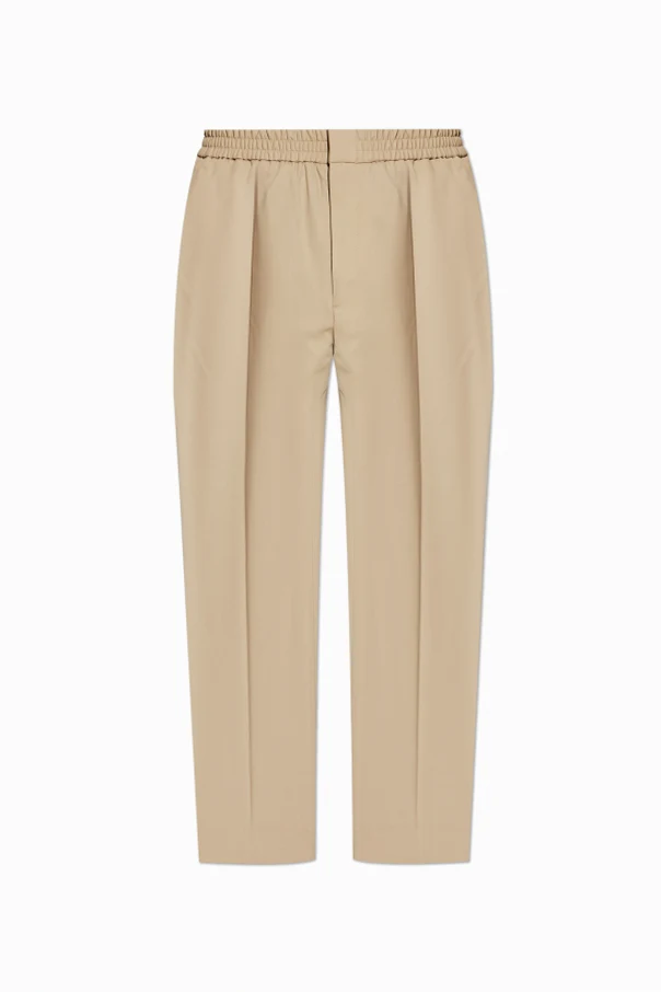 beige Wool pants