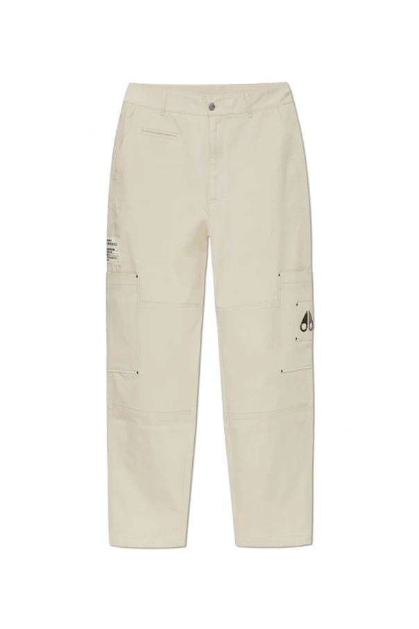 cream Cotton cargo pants
