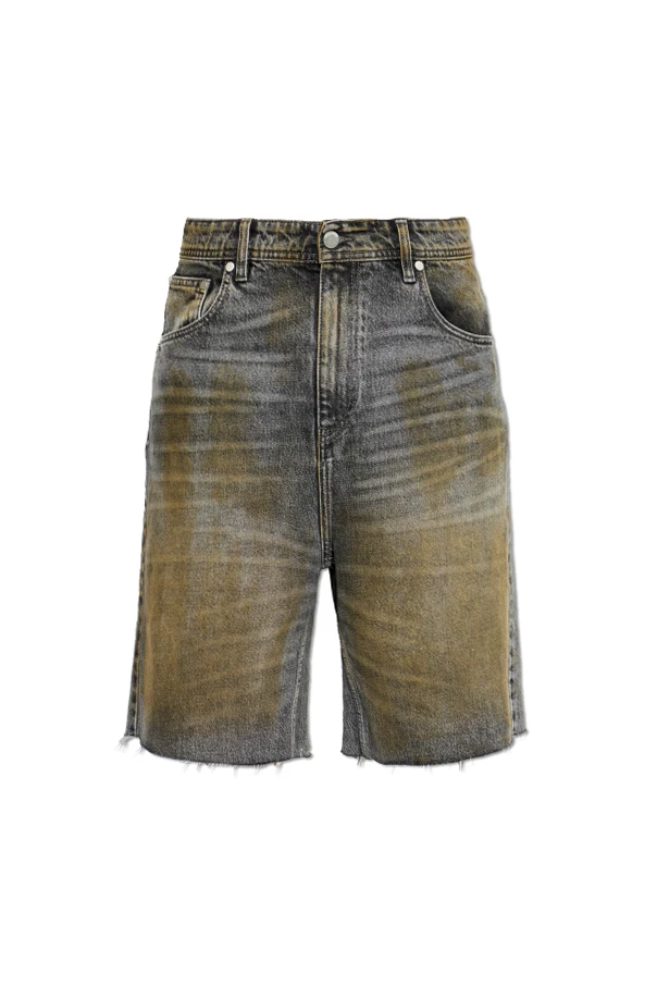 GREY Denim shorts with a vintage effect