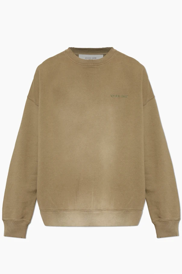 GREEN Sweatshirt with a "vintage" effect