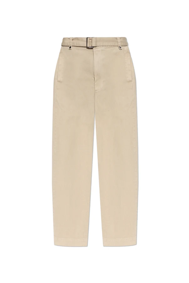 beżowy Jeansy z paskiem