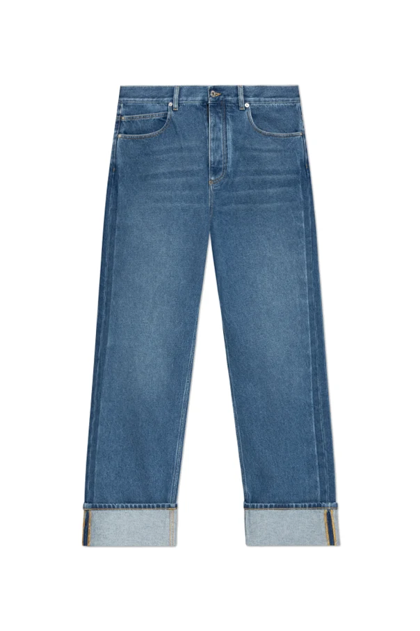 BLAU Jeans mit umgeschlagenen Hosenbeinen