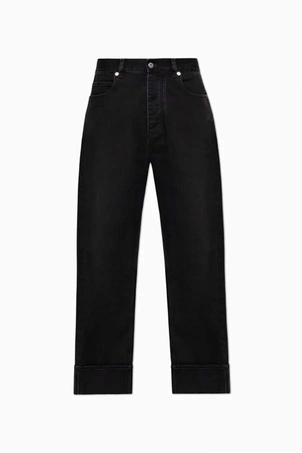 BLACK Jeans with rolled-up cuffs