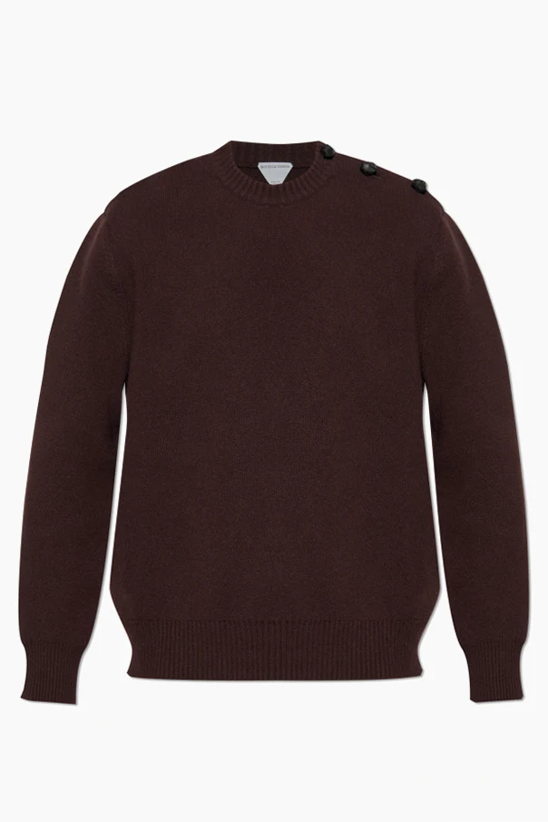BRAUN Pullover mit Knöpfen an der Schulter