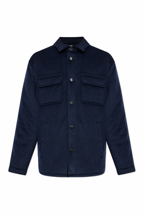 MARINEBLAU Kaschmir-gefütterte Jacke