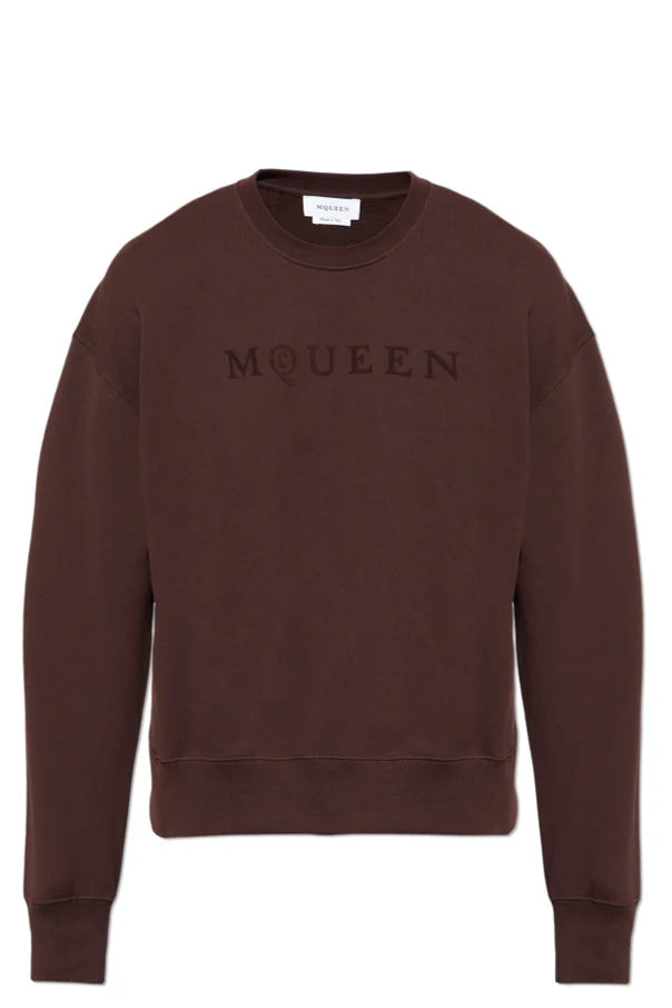 BRAUN Sweatshirt mit samtigem Logo-Finish