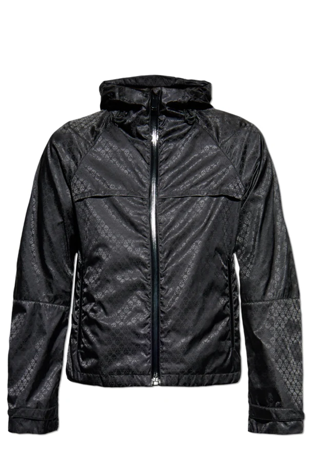 SCHWARZ Jacke mit charakteristischem Totenkopf-Motiv