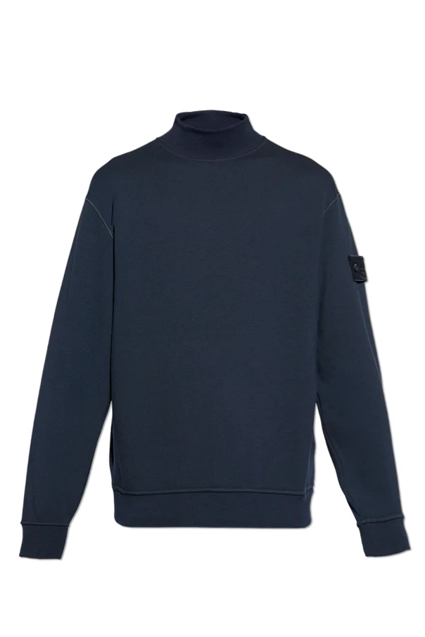 MARINEBLAU Sweatshirt mit Stehkragen