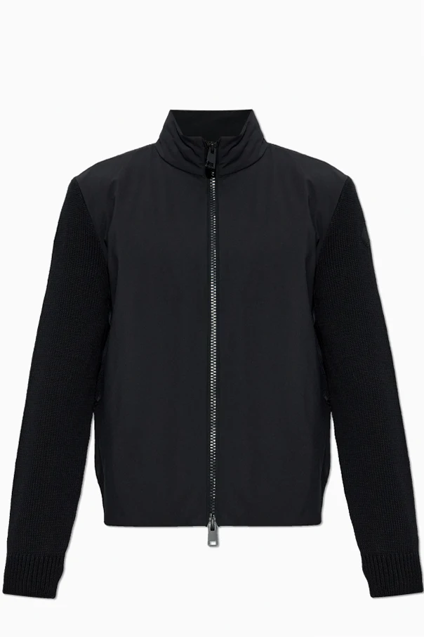 BLACK Sweatshirt with combined materials