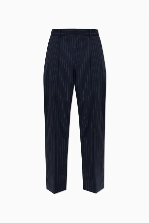 NAVY BLUE Striped pattern trousers