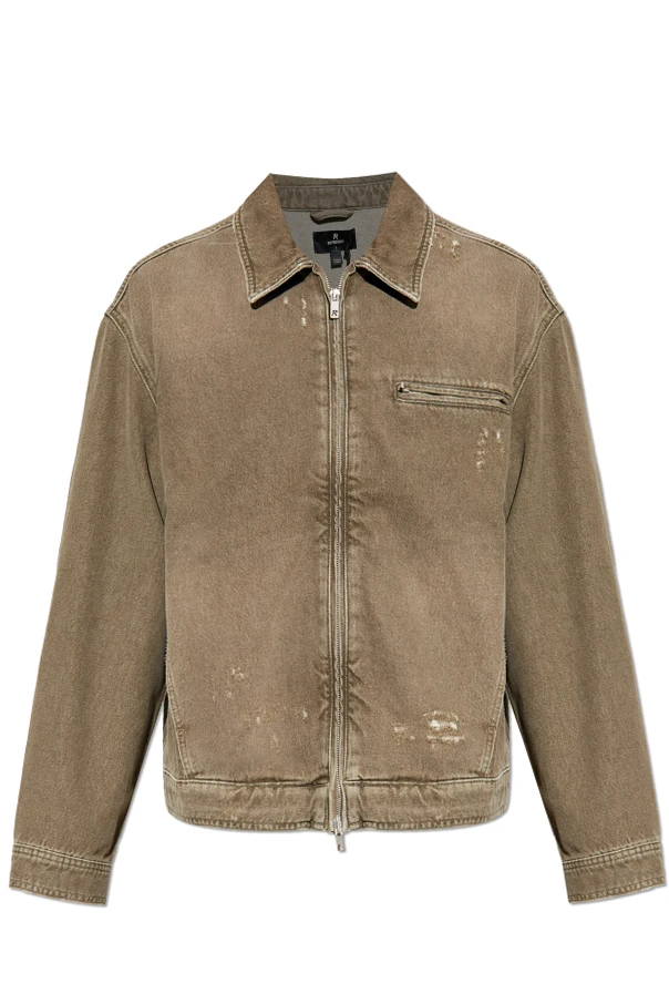 BRĄZOWY Kurtka jeansowa