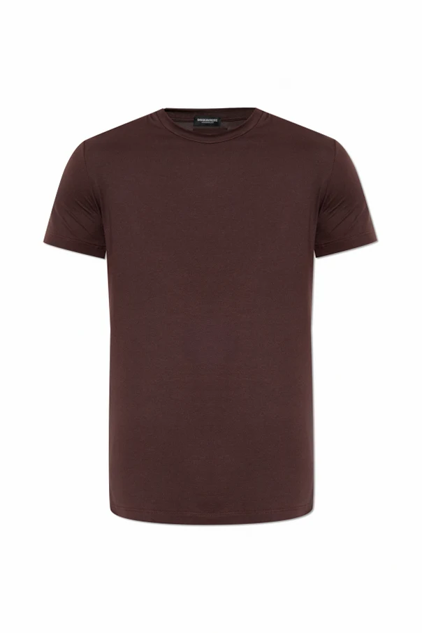 BRĄZOWY T-shirt bieliźniany