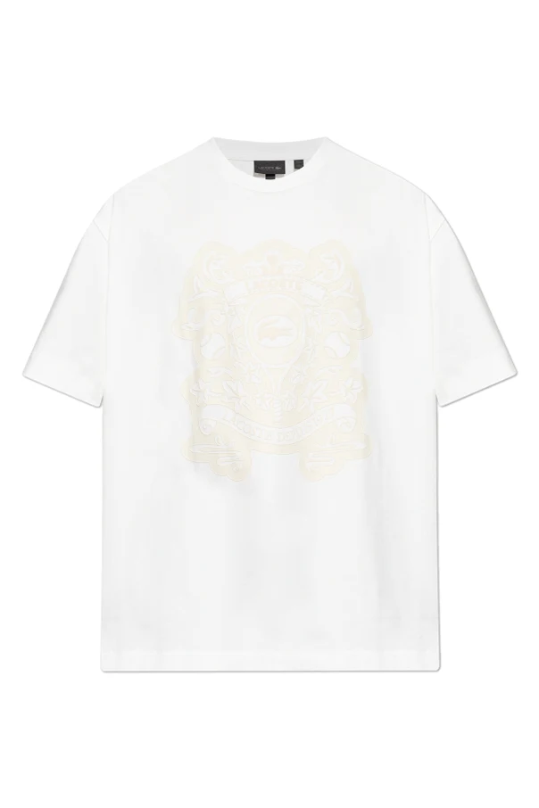 CREME T-Shirt mit aufgedrucktem Logo