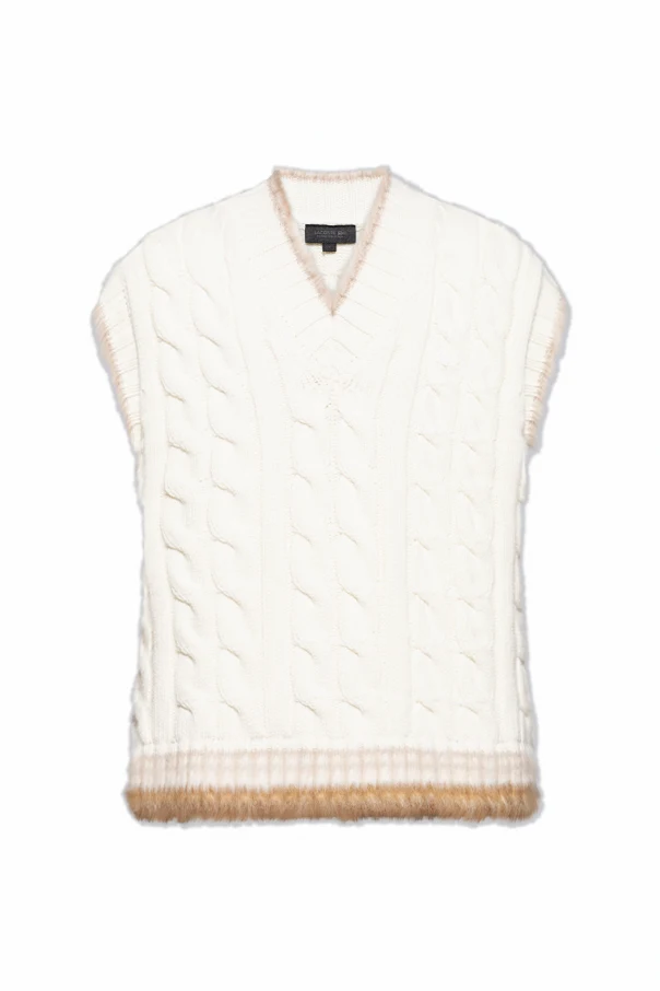 CREME Weste mit dekorativem Strickmuster