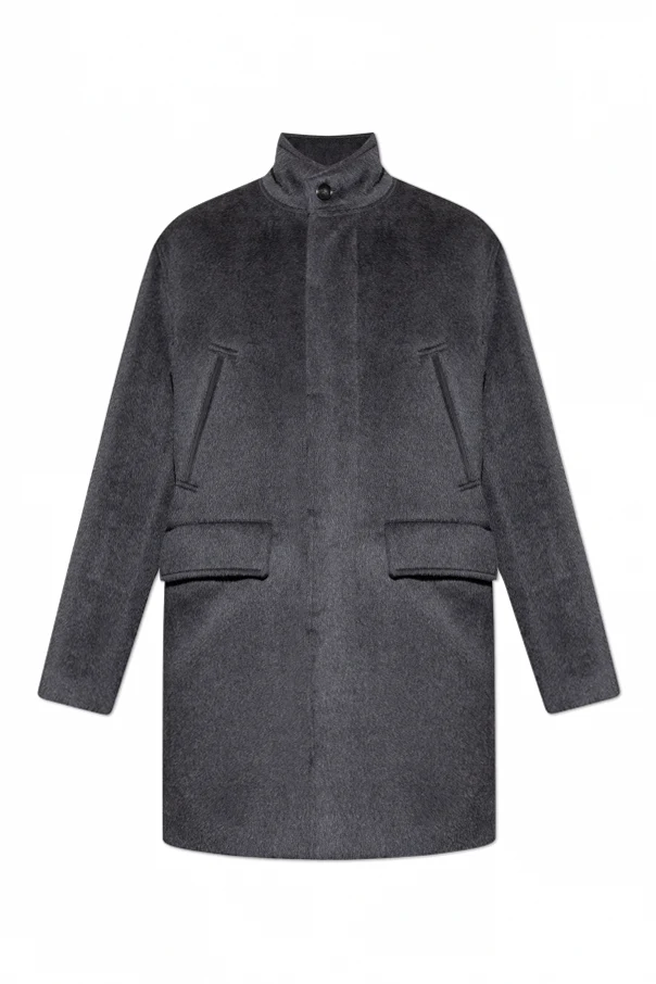GREY Insulated coat with stand-up collar