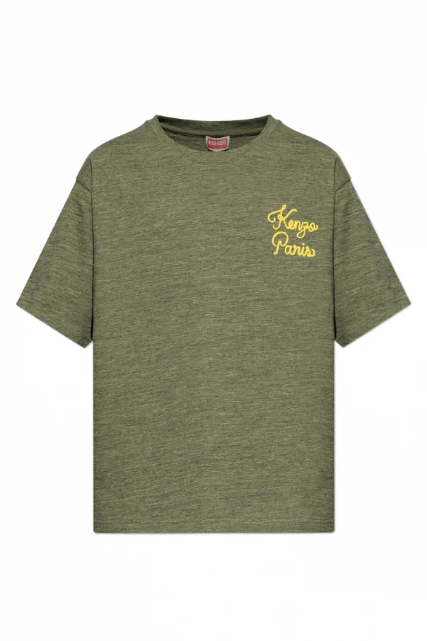 ZIELONY T-shirt z logo