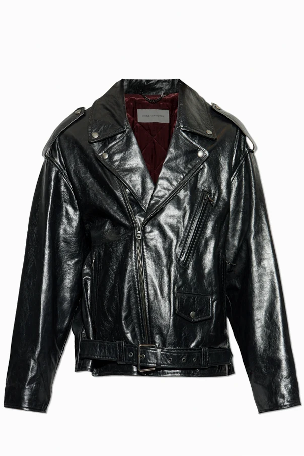 CZARNY Kurtka skórzana `Lodz`