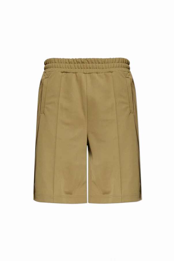 GREEN Shorts with stitching on the legs