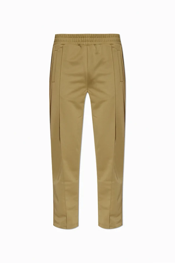 GREEN Trousers with stitching on the legs