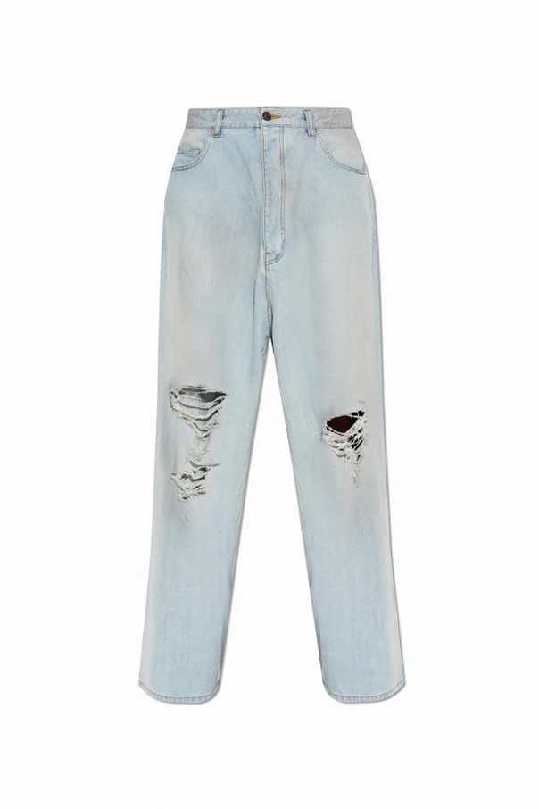 jasnoniebieski Jeansy z efektem `vintage`