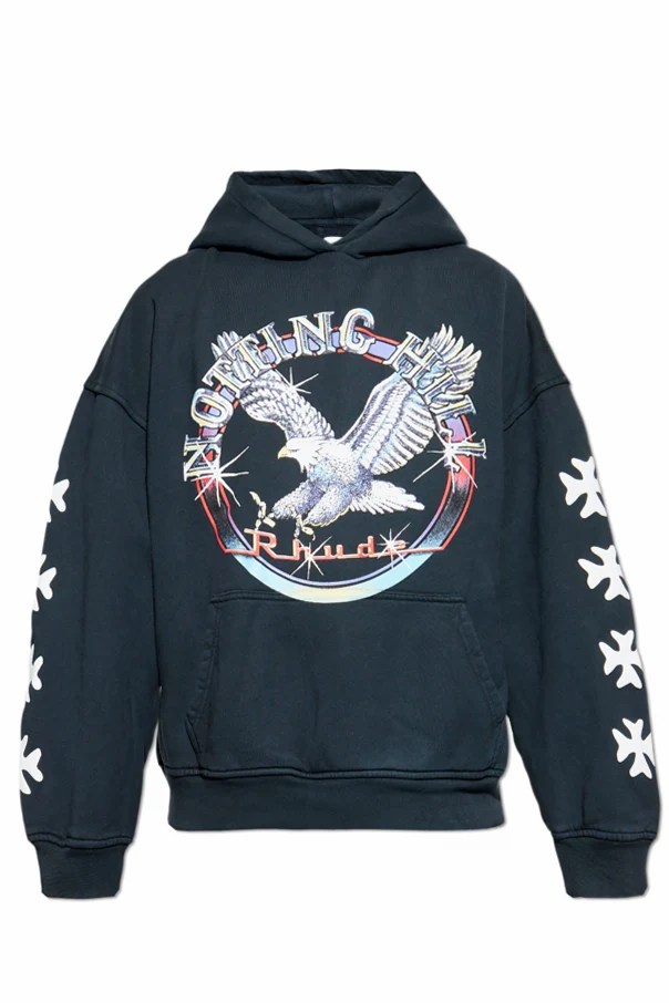 CZARNY Bluza z kapturem