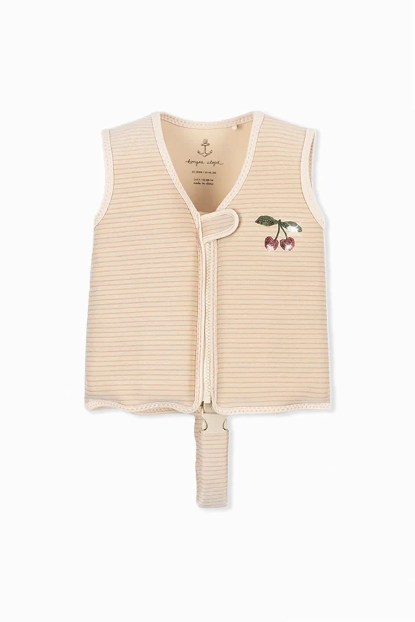 cream 'Cherry' swimming vest