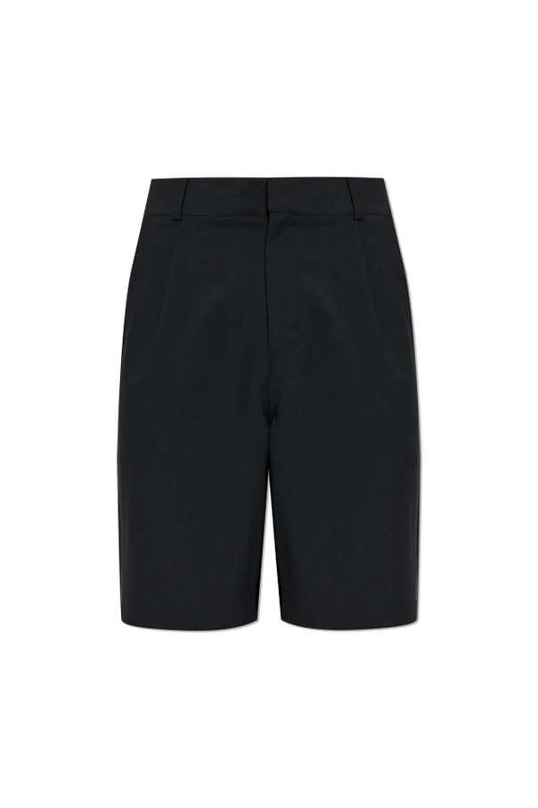 BLACK Pleated shorts