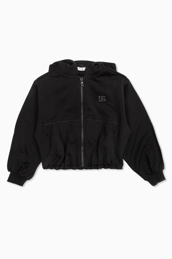 BLACK Sweatshirt with a shimmering logo