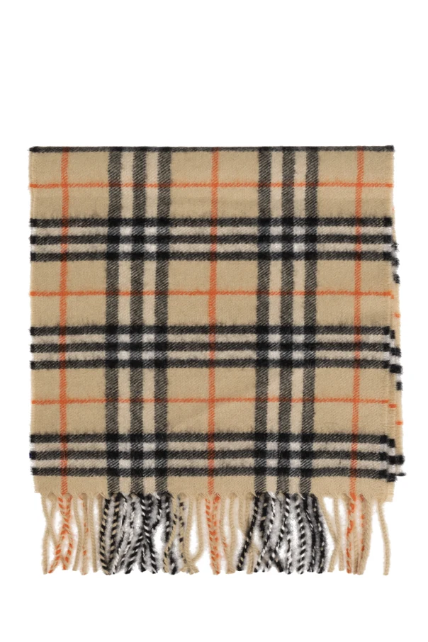 beige Burberry Kids check pattern scarf