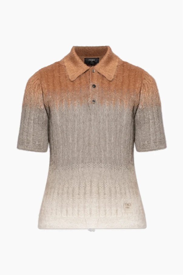 BRAUN Polo mit Mohair-Finish