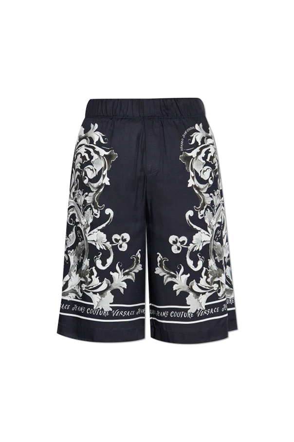 BLACK Shorts with "barocco" print