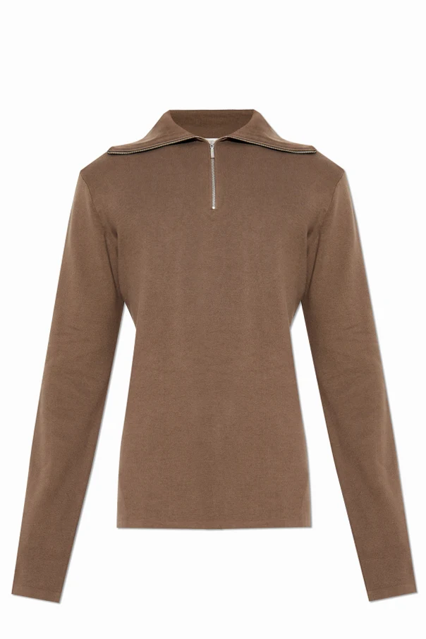 BROWN Sweater with collar
