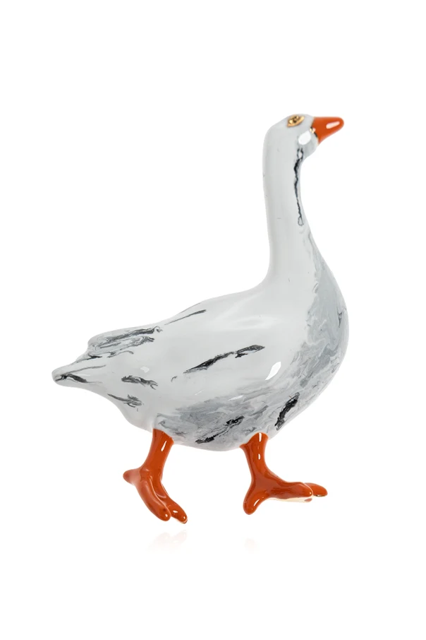 SILVER Brooch with goose motif