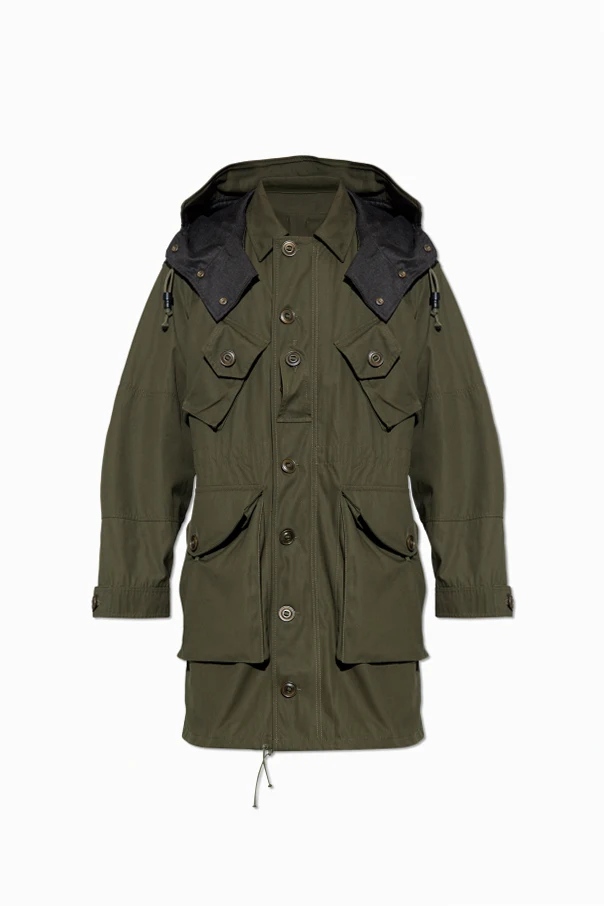 GRÜN Parka mit abnehmbarer Kapuze