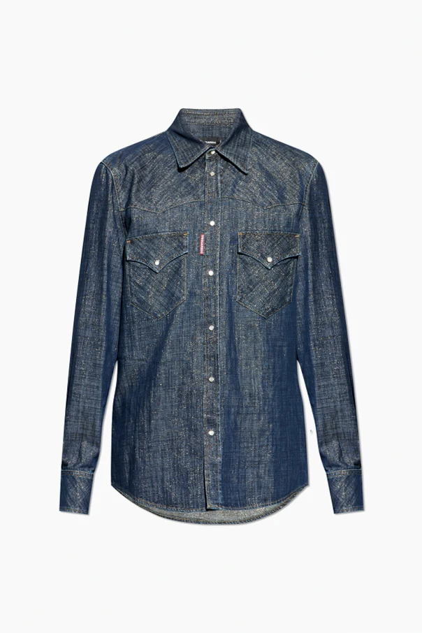 MARINEBLAU Hemd mit Lurex-Faden