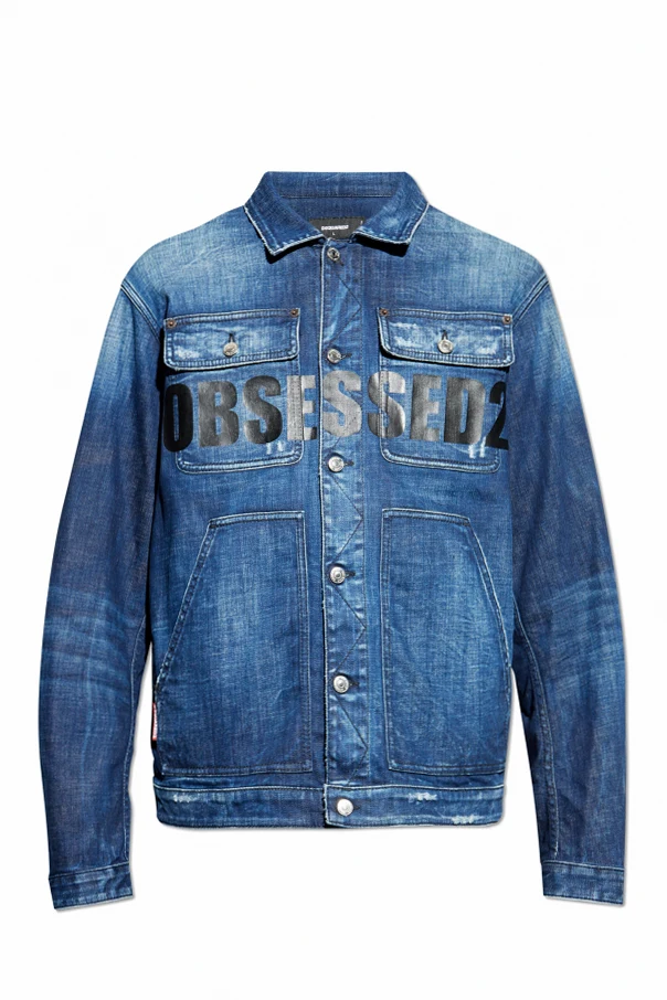 BLAU Jeansjacke mit Logo