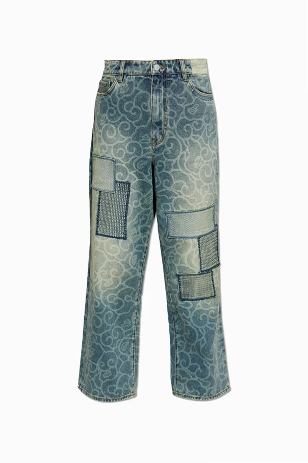 BLUE Patterned jeans