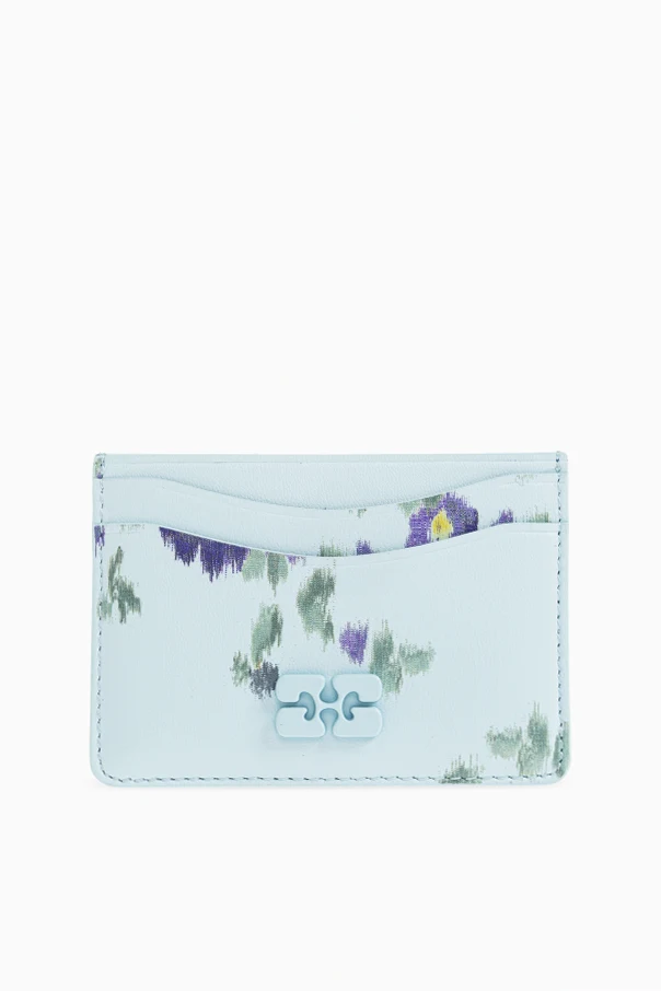 BLUE Card case with floral motif