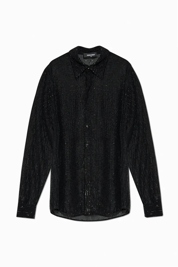 SCHWARZ Transparente Paillettenkoszule