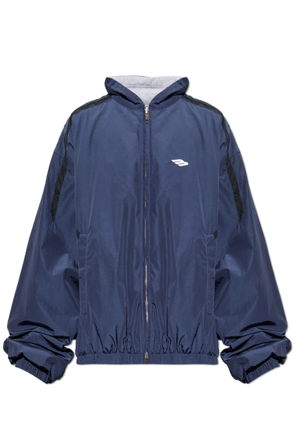 MARINEBLAU Wendbare Jacke mit Kapuze
