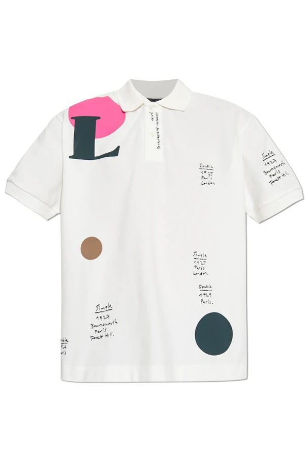 WEISS Polo mit Stickerei