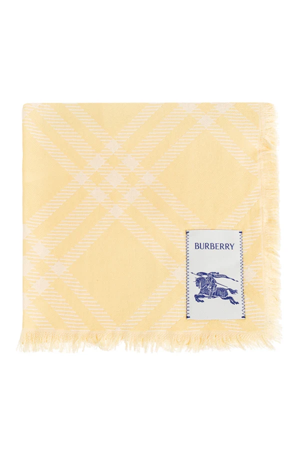 YELLOW  Scarf with logo patch